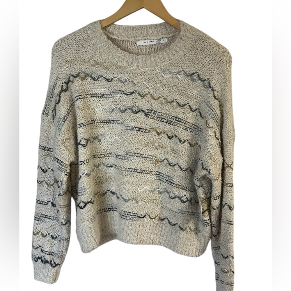 NWT Altar’d State eyelash cropped knit sweater size medium